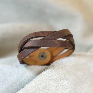 Pulsera tejida, pulsera de cuero personalizada, pulsera de cuero para hombre, brazalete de cuero, pulsera personalizada, regalo del Día del Padre