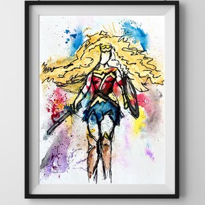 Empowering Female Warrior Wall Art, Printable, Home or Office Decor, Digital Print