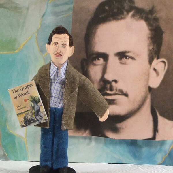 John Steinbeck Figuine Miniature Classic Literature Author and Writer