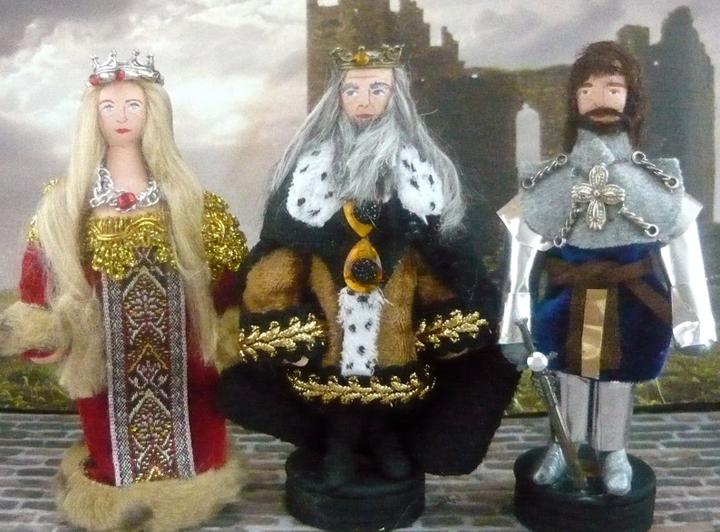 King Arthur Doll Miniature Medieval Art Collectible Etsy