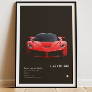 Ferrari LaFerrari Poster - LaFerrari Print - Car Print - Car Wall Art - Car Poster Digital Download - Boys Room Decor