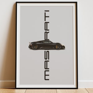 Maserati MC20 Poster - MC20 Print - Car Print - Car Wall Art - Car Poster - Boys Room Decor
