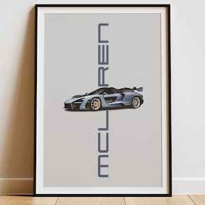 McLaren Senna Poster - Senna Print - Car Print - Car Wall Art - Car Poster - Boys Room Decor