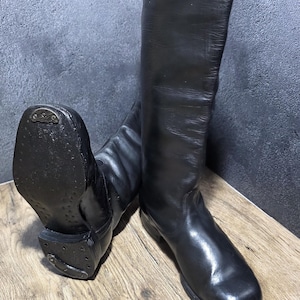 Military rare chrome boots size 39 army USSR lot 09