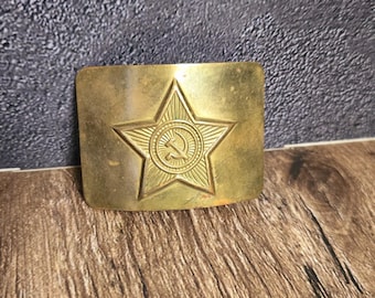 Hebilla de cinturón de soldado de bronce militar soviético