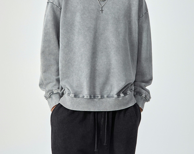 Comfy Acid Wash Oversize Sweatshirt