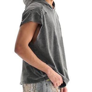 Snow Washed Boxy Hooded Tank