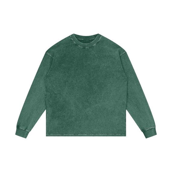 Acid Wash Oversize Long Sleeve T-shirt - 250 GSM - Etsy