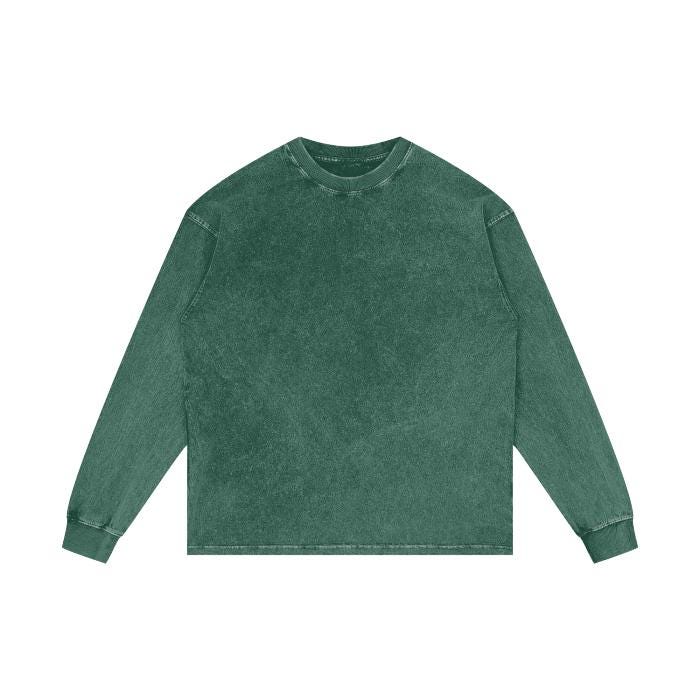 Acid Wash Oversize Long Sleeve T-shirt - 250 GSM - Etsy