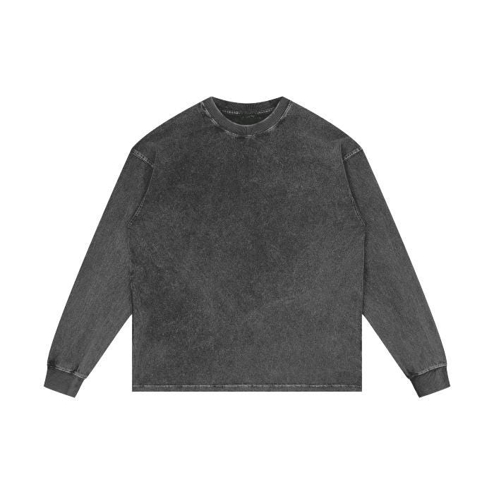 Acid Wash Oversize Long Sleeve T-shirt - 250 GSM - Etsy