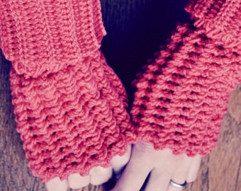 Crochet Pattern - Reversible Fingerless Gloves