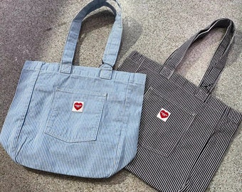 Carhartt WIP Terrell Bag Vintage detroit tote summer bag heart logo Carhartt WIP Rinsed Blue girl gift friends