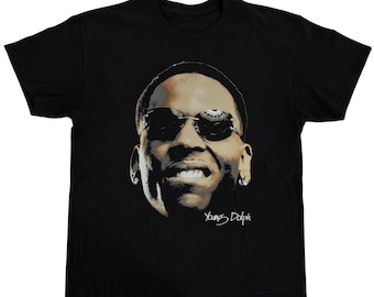 Young Dolph big head half tone t-shirt(only in black) with PRE on back.