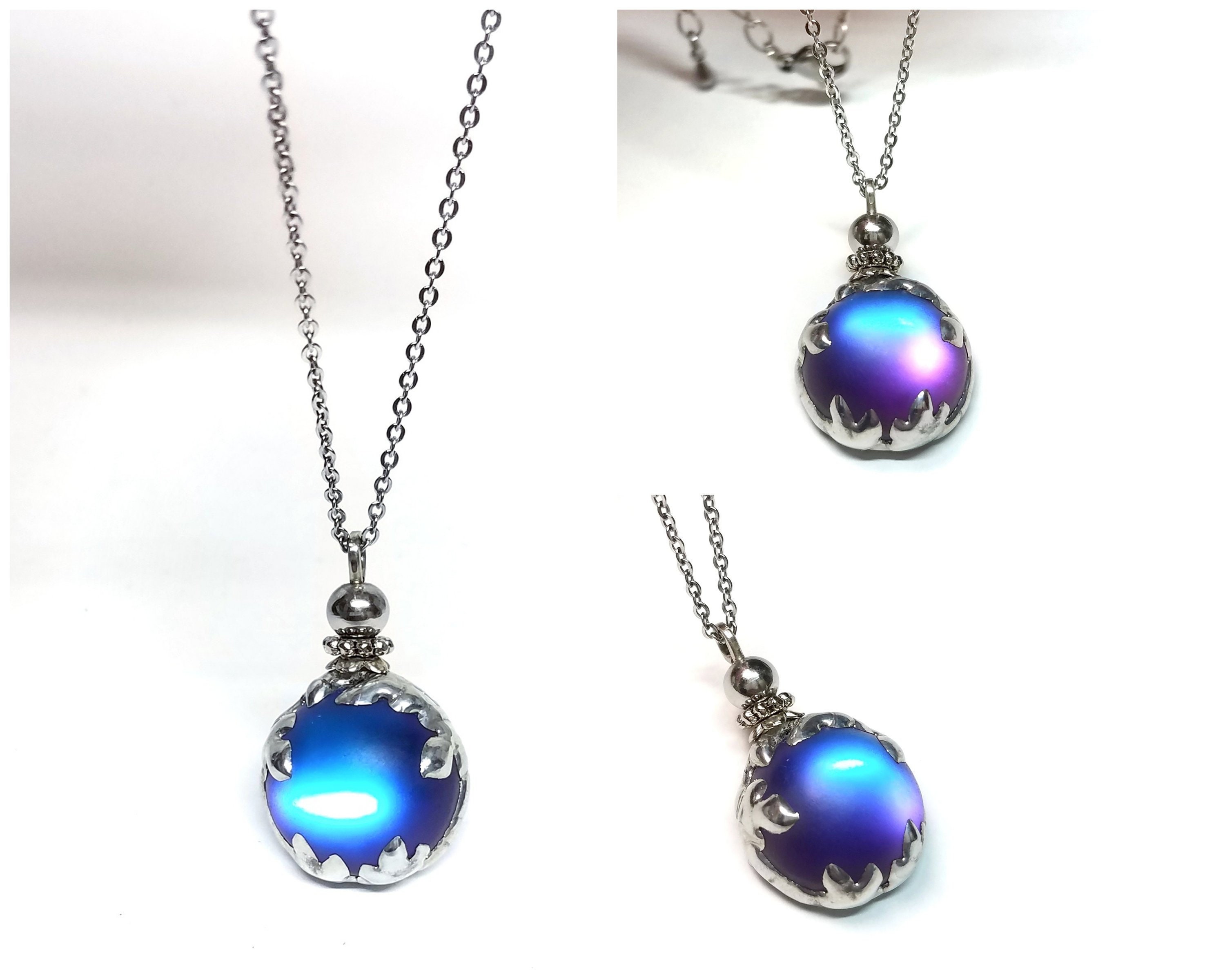 Elven Aura Frosted Glass Necklace 