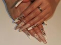 Flower nails,Diamond hand painted nail,custom press on nails,3D Nails,Gel Nails,Acrylic Nails  ,Fake nails,Nail Art,French nails,floral nail