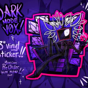 PEGATINAS / Pegatina de vinilo Vox en modo oscuro