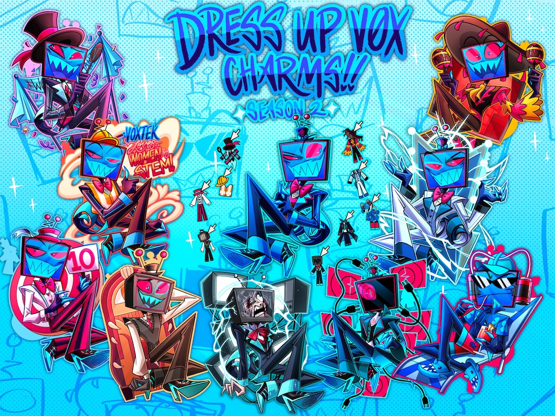 IN HAND | Hazbin Hotel Dress up Vox SEASON 2 Charms - Etsy Finland