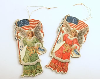 Vintage Angel Ornaments 4th of July