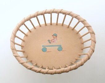 Vintage Wicker Baby Basket