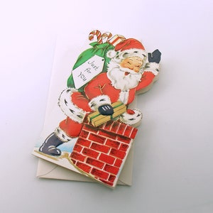 Vintage Christmas Card Santa Claus