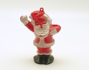 Vintage Christmas Ornament Santa Candy Container