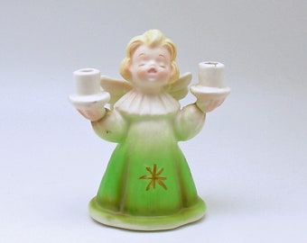 Vintage Christmas Decor Angel Candle Holder