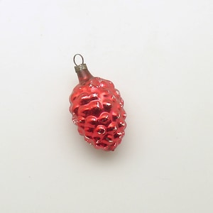 Vintage Christmas Ornament Glass Ornament Red Fancy Christmas Decoration
