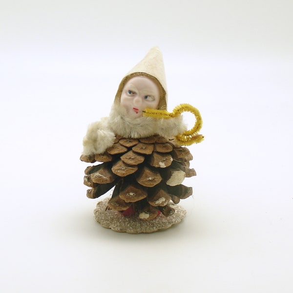 Vintage Christmas Decoration Pine Cone Gnome