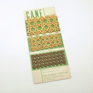 Vintage Miniature Cane Wicker Basket