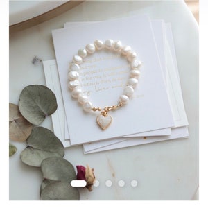 Chic Beaded Pearl Bracelet,Dainty Real Pearl Bracelet, White Real Pearl Bracelet,Freshwater Pearl Bracelet,Delicate Pearl Jewelry, Best Gift
