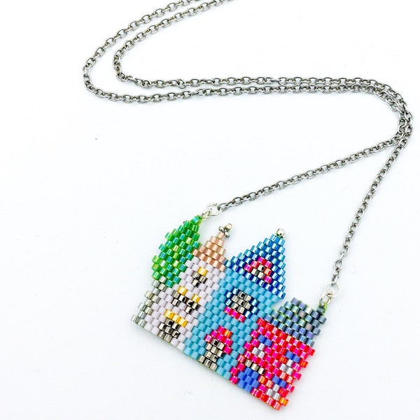 Beaded House Necklace