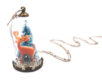 Miniature Scene Bell Jar Necklace