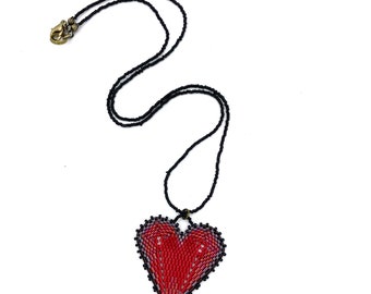 Beaded Heart Necklace