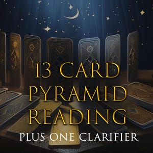 Lettura dei Tarocchi con Piramide di 13 Carte (più un Chiarificatore), 14 Carte in Totale, Cartomanzia, Divinazione, Offerta Introduttiva, PDF Stampabile