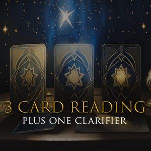 Lettura dei Tarocchi con 3 carte (più una chiarificatrice), 4 carte in totale, cartomanzia, divinazione, offerta introduttiva, PDF stampabile