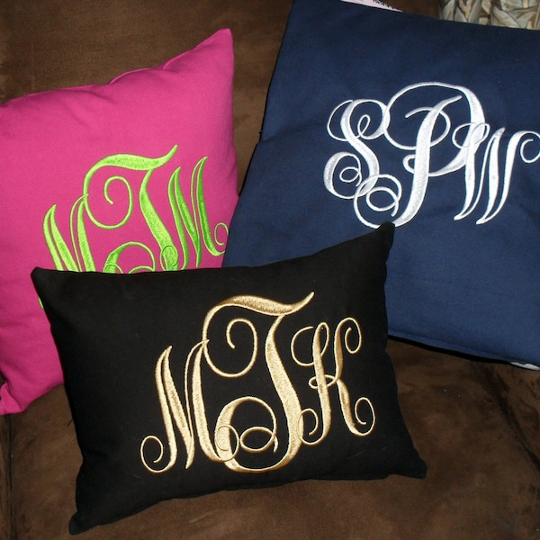 Monogram Pillows Etsy