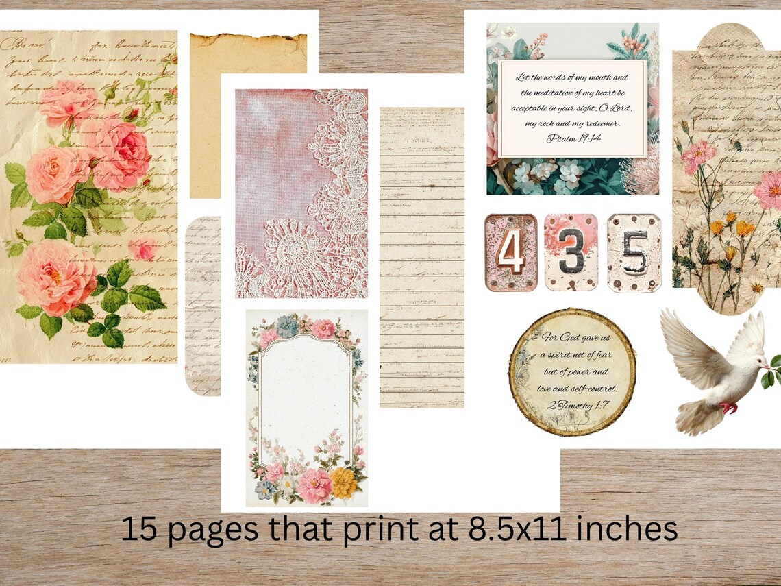 Scripture Loaded File Folder Printable Ephemera Kit Birds Pocket Bible ...
