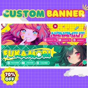 Custom Twitch Banner | Streaming Banner | Twitch banner | Anime Banner | Customize Banner | Twitter Banner | Youtube Banner | Discord Banner