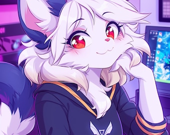 Commission d'art fourrure personnalisée, Anthro Avatar, Fursona PFP