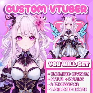 Live2D Vtuber Custom Character | Custom Vtuber Model | Vtuber Commission | Vtuber Design | Vtuber | Live2D Model | Rigging | Custom Vtuber