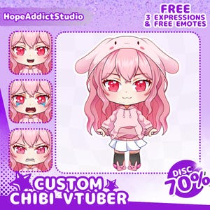 カスタムちびVチューバー | カスタムVチューバーモデル、Live2Dキャラクター、Vチューバーキャラクター、Live2Dモデル、アニメアート、アニメキャラクター、Vチューバーデザイン