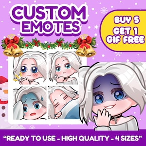 Emote Twitch personalizzate di alta qualità / Emoji Twitch per Streamer / Emote Anime / Emote Chibi personalizzate / Youtube, Discord, Emote Twitch