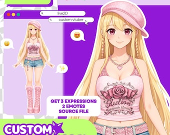 Custom Anime Vtuber Model: Live2D Ready for Streaming