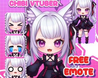 Modèle Chibi VTuber personnalisé : art anime, création de personnages Live2D