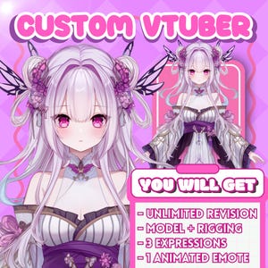 CUSTOM LIVE2D VTUBER Commissie voor streaming | Live2d-modelcommissie, Vtuber-items, Vtuber-personagemodel van hoge kwaliteit