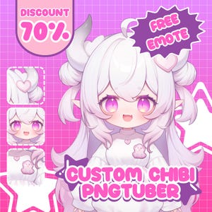 Custom Chibi Pngtuber Commission | PNG-chibi knol | GIFTuber | Chibi Vtuber | Pngknol | Chibi Twitch-streamer | Schattige chibi | Anime-png-knuppel