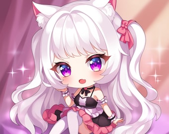 Ilustración de personaje Chibi personalizada: Anime, videojuegos, OC (Arte digital)