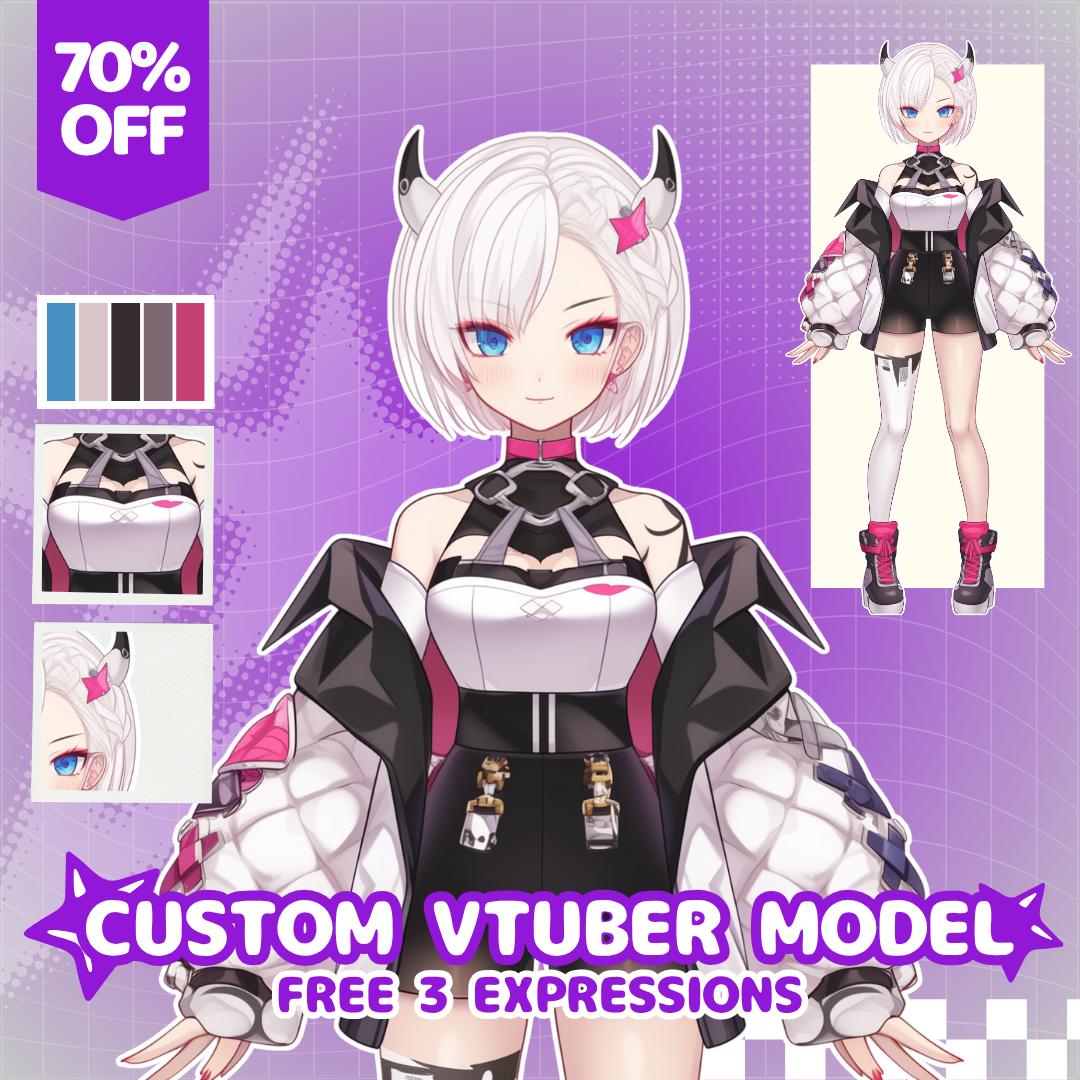 Custom Vtuber Model Live2d Commission | Vtuber Model Commission ...