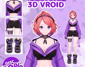 CUSTOM 3D VROID MODEL | Custom 3D VTuber model, Convert Live2D to Vroid, VRchat, 3D Avatar, Anime Vroid, Vroid Model Commission, Rigging