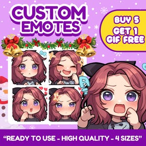 Animated and static emote commission featuring custom anime artwork for VTuber channels, Twitch streams, Kick creators and Discord servers. Great for branding, reactions and community engagement.